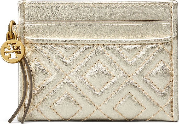 Tory Burch Fleming Metallic Slim Card Case