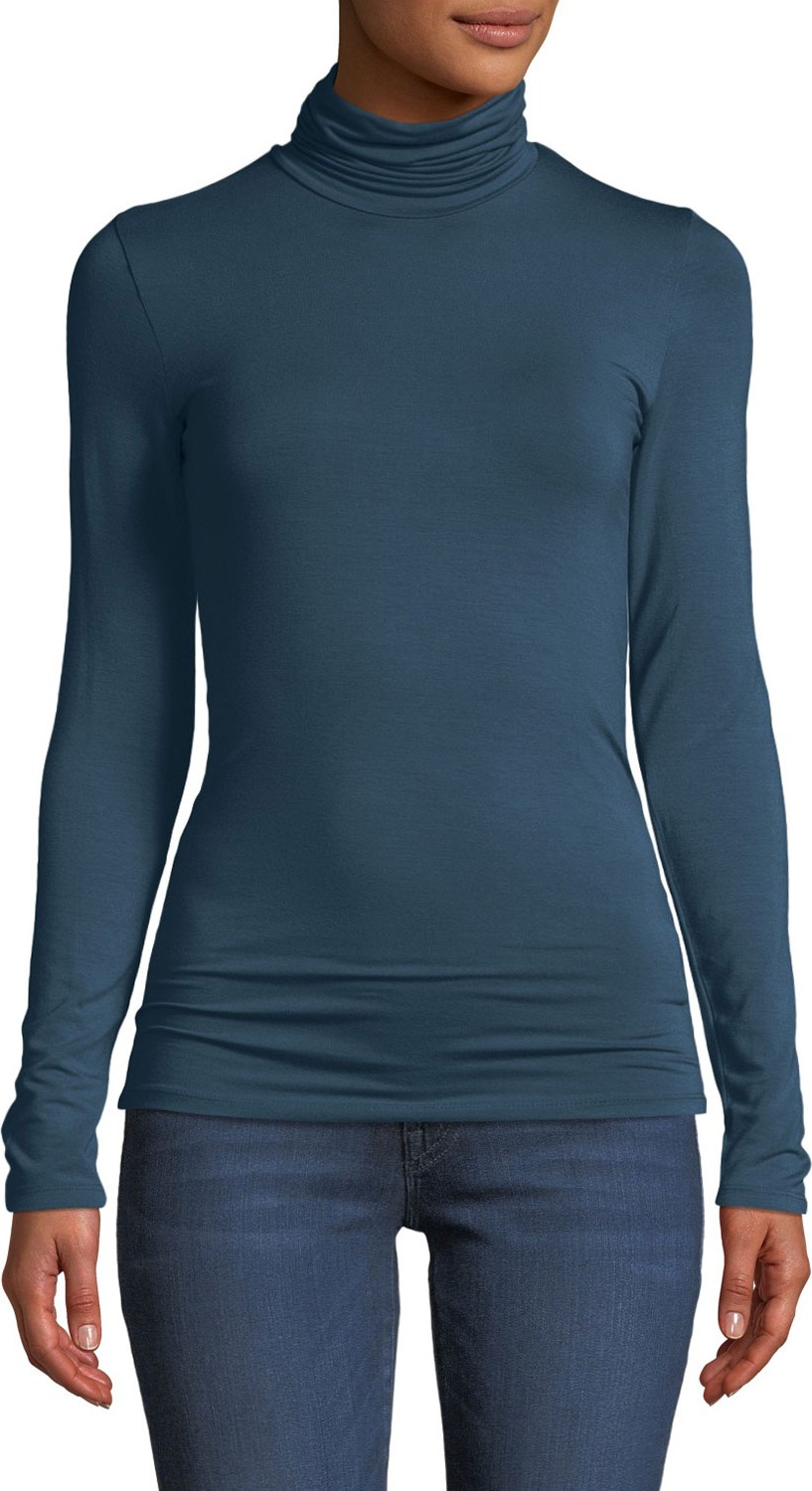 Majestic Amy Soft Touch Long-Sleeve Turtleneck Top