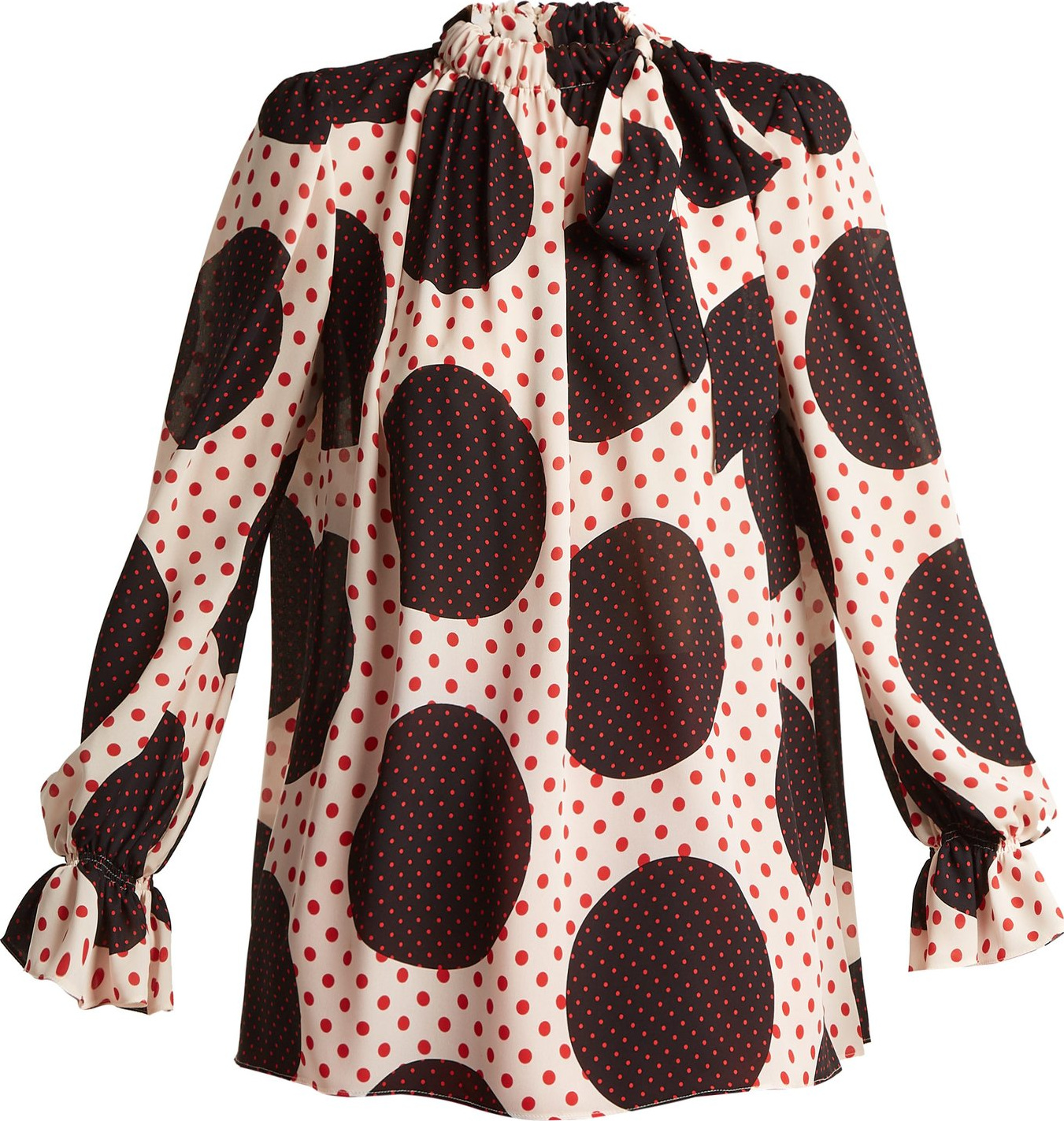 Valentino Polka dot-print silk blouse
