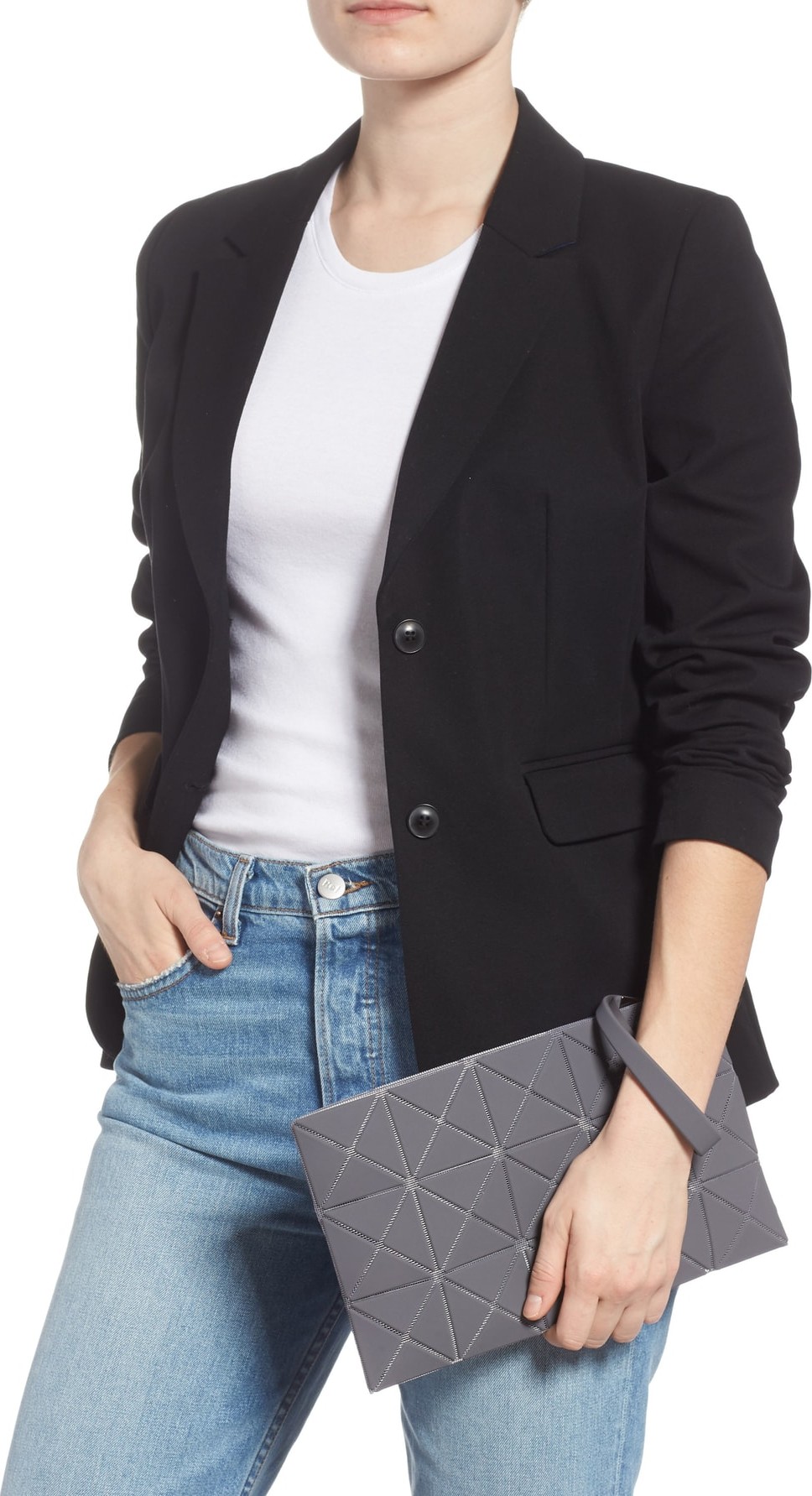 Bao Bao Issey Miyake Lucent Faux Leather Wristlet