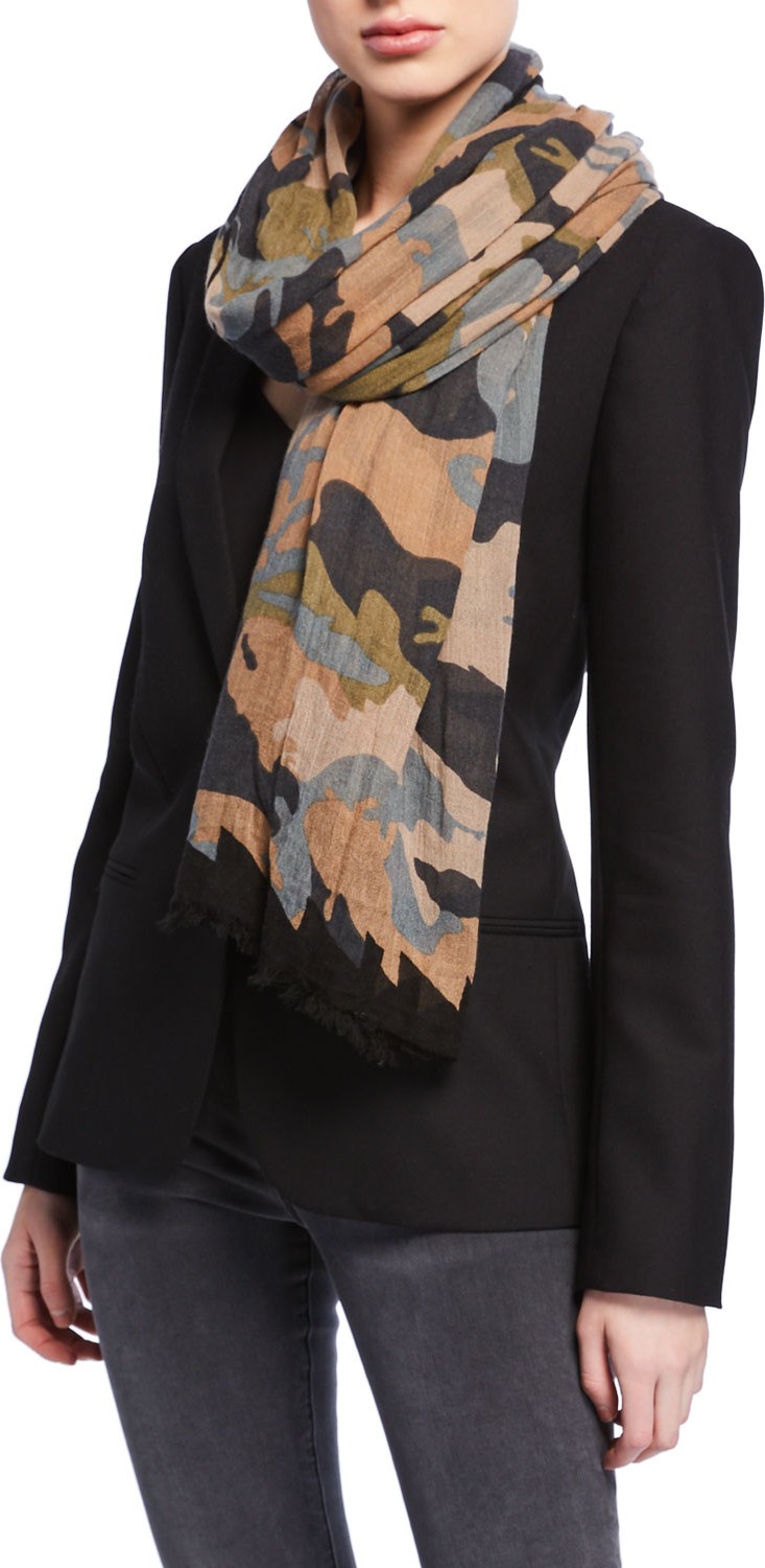 Zadig & Voltaire Delta Camo Modal Scarf