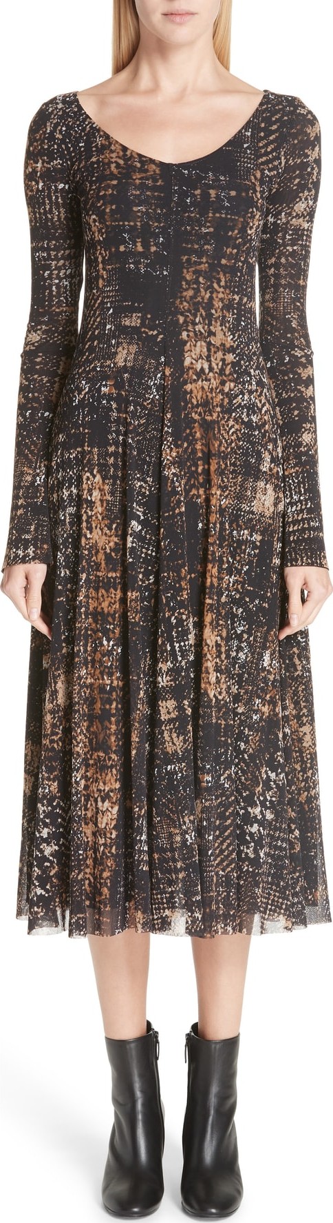 Fuzzi Plaid Tulle Two-Way Dress