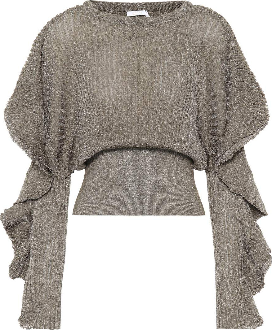 Chloe Metallic silk-blend sweater