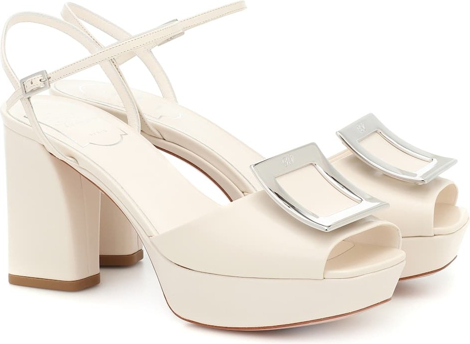 Roger Vivier Bikiviv' leather platform sandals