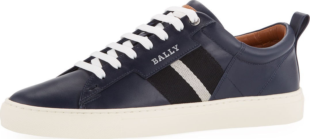 Bally Men's Helvio Calf Leather Low-Top Sneakers