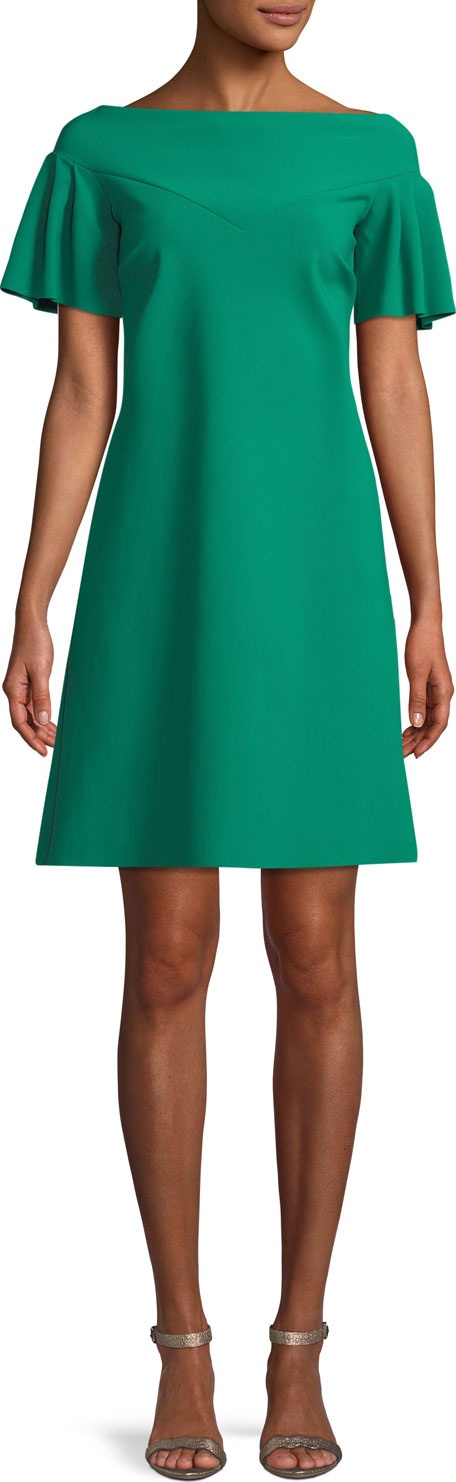 La Petite Robe di Chiara Boni Viketta Flutter-Sleeve Cocktail Dress