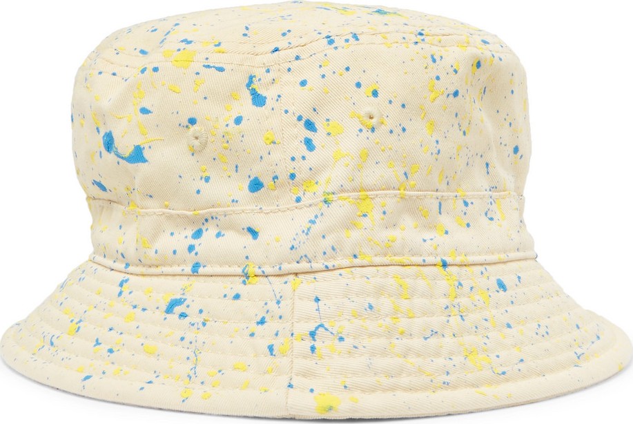 Palm Angels Paint-Splattered Cotton-Twill Bucket Hat