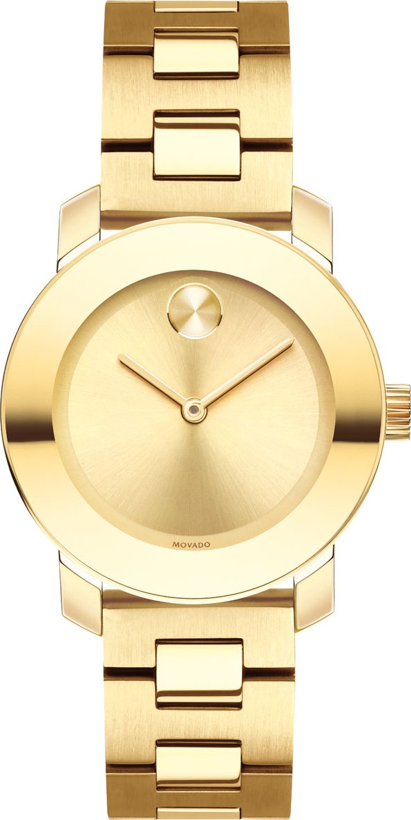 Movado 30mm BOLD Bracelet Watch, Golden