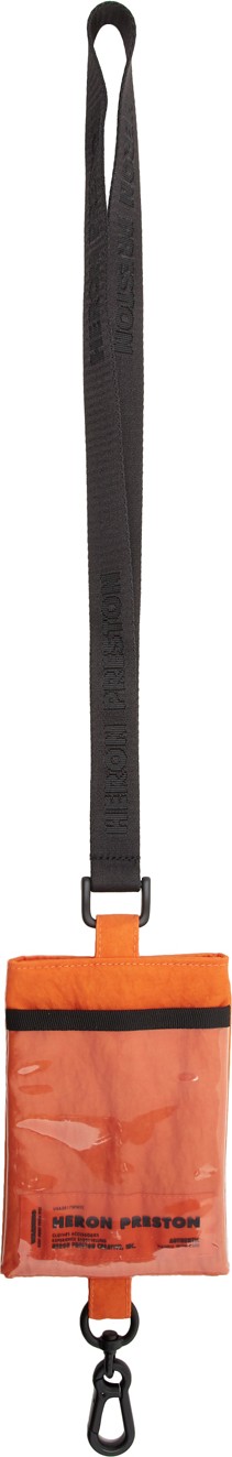 Heron Preston Orange Keychain Passport Holder