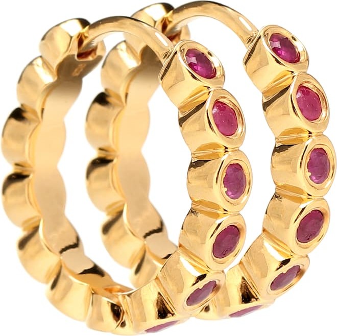 Theodora Warre Gold-plated hoop earrings