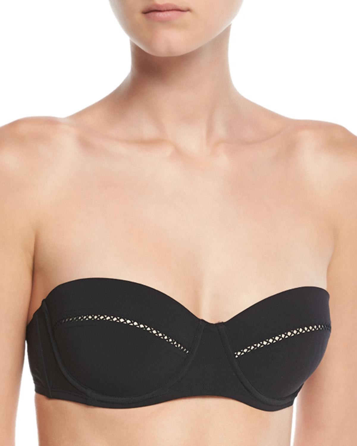 Tory Burch Lattice-Insert Underwire Swim Top