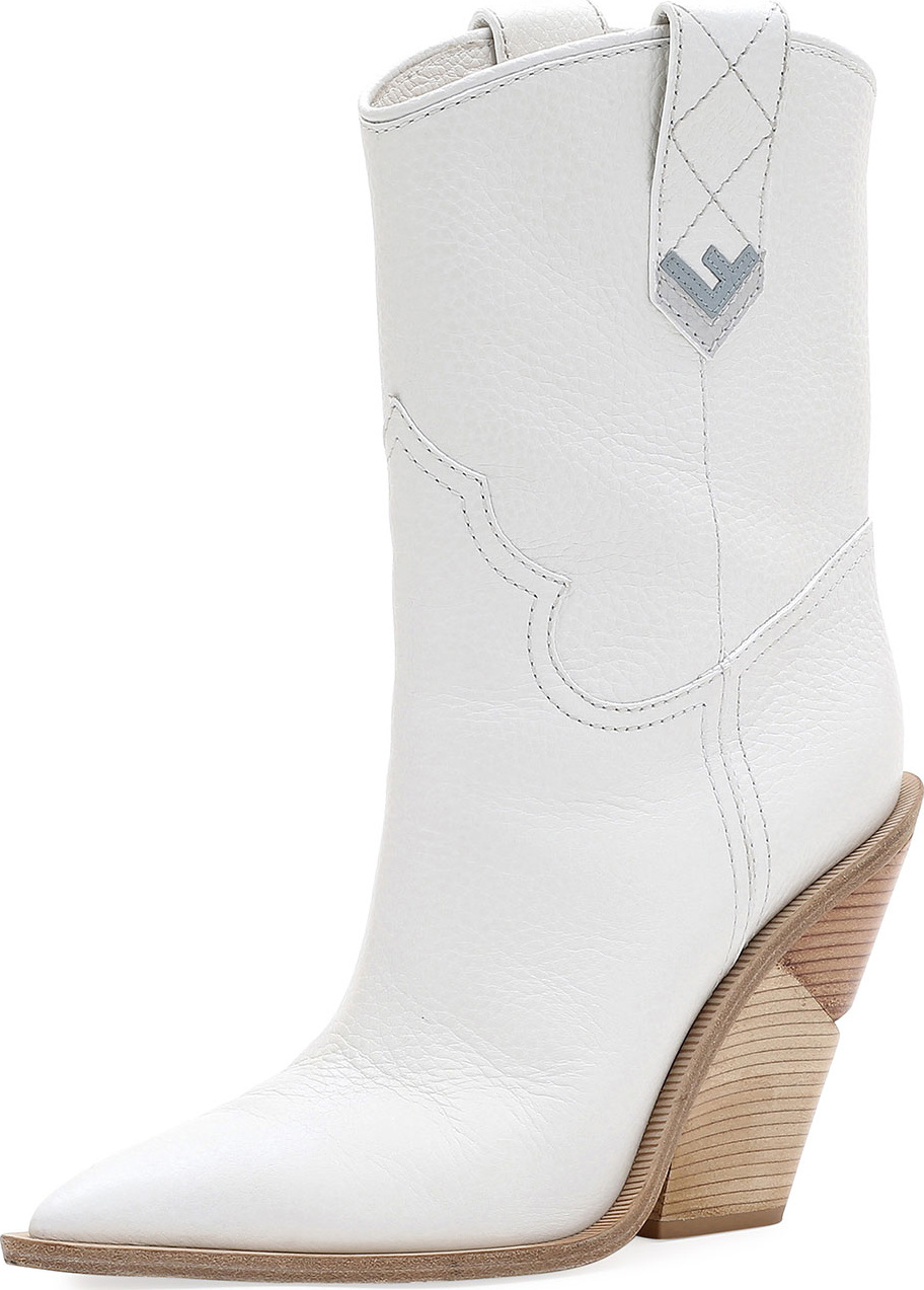Fendi Short Leather Western Bootie