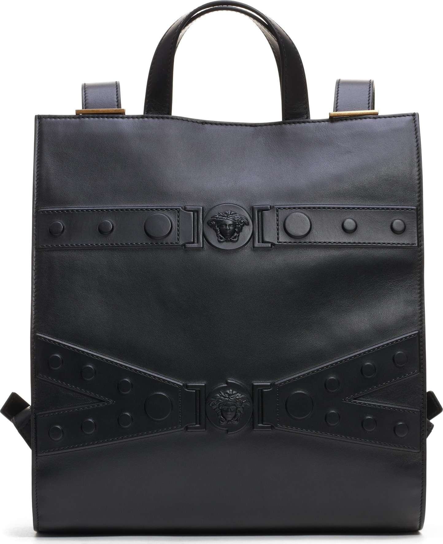 Versace Tribute Embossed Leather Backpack