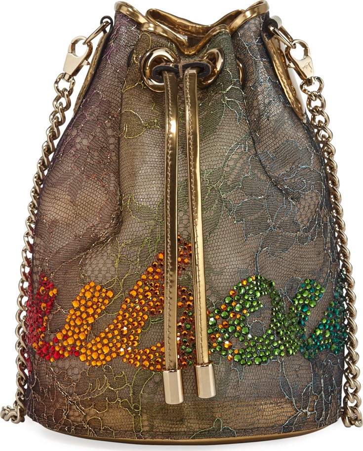 Christian Louboutin Marie Jane Lace Bucket Bag
