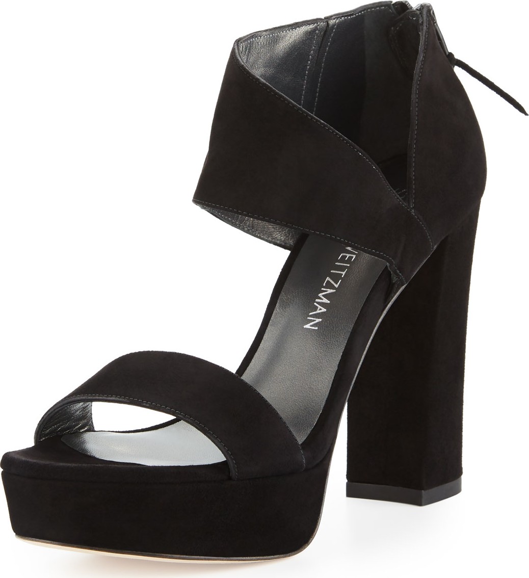 Stuart Weitzman GETONUP SUEDE SANDAL