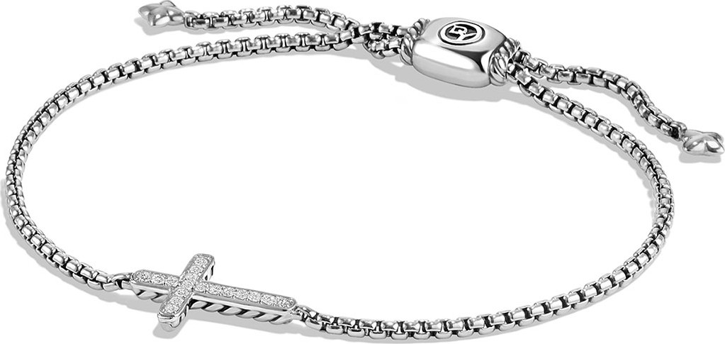 David Yurman Petite Pave Diamond Cross Bracelet