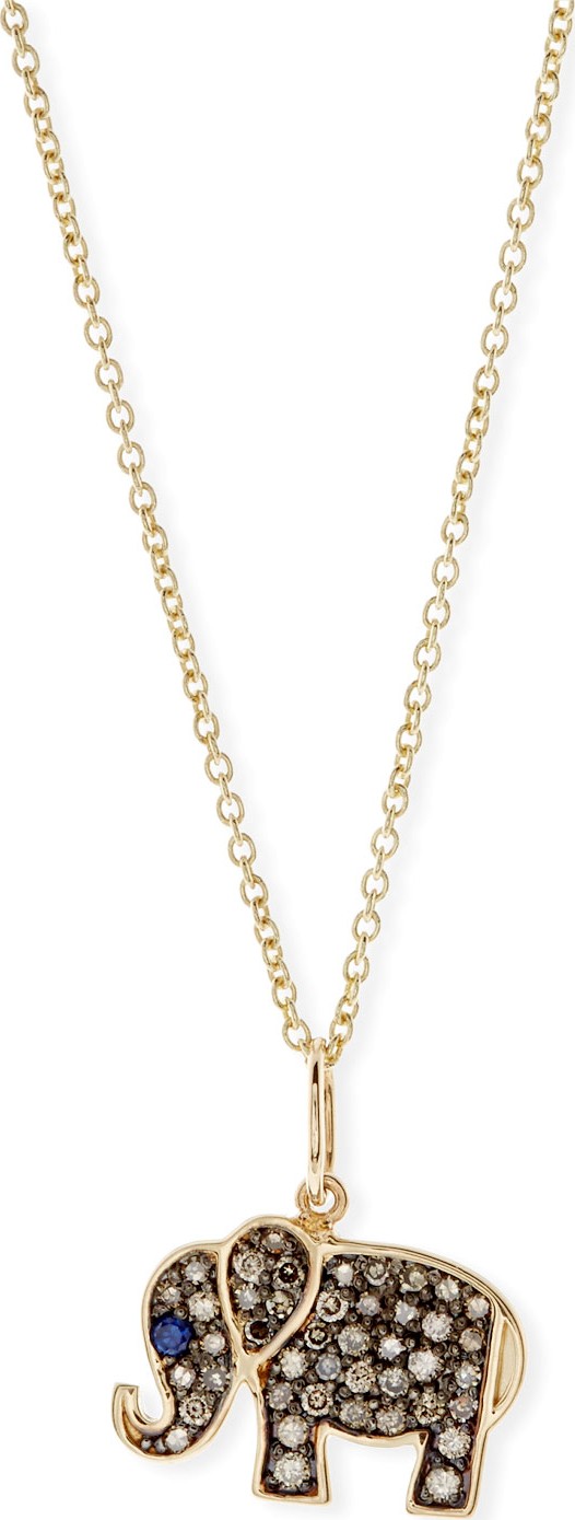 Sydney Evan Anniversary Elephant Necklace with Diamonds
