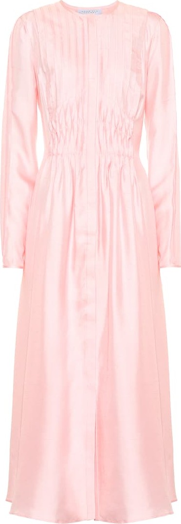 Gabriela Hearst Janis pleated silk midi dress