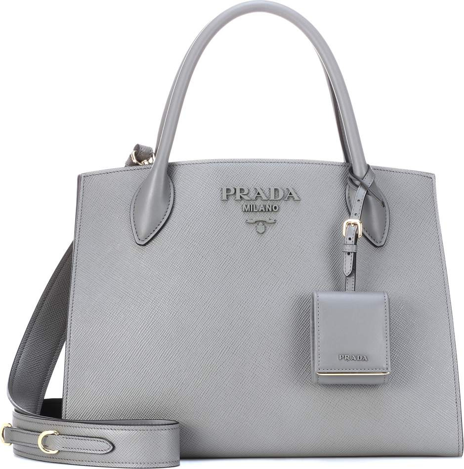 Prada Monochrome leather shoulder bag