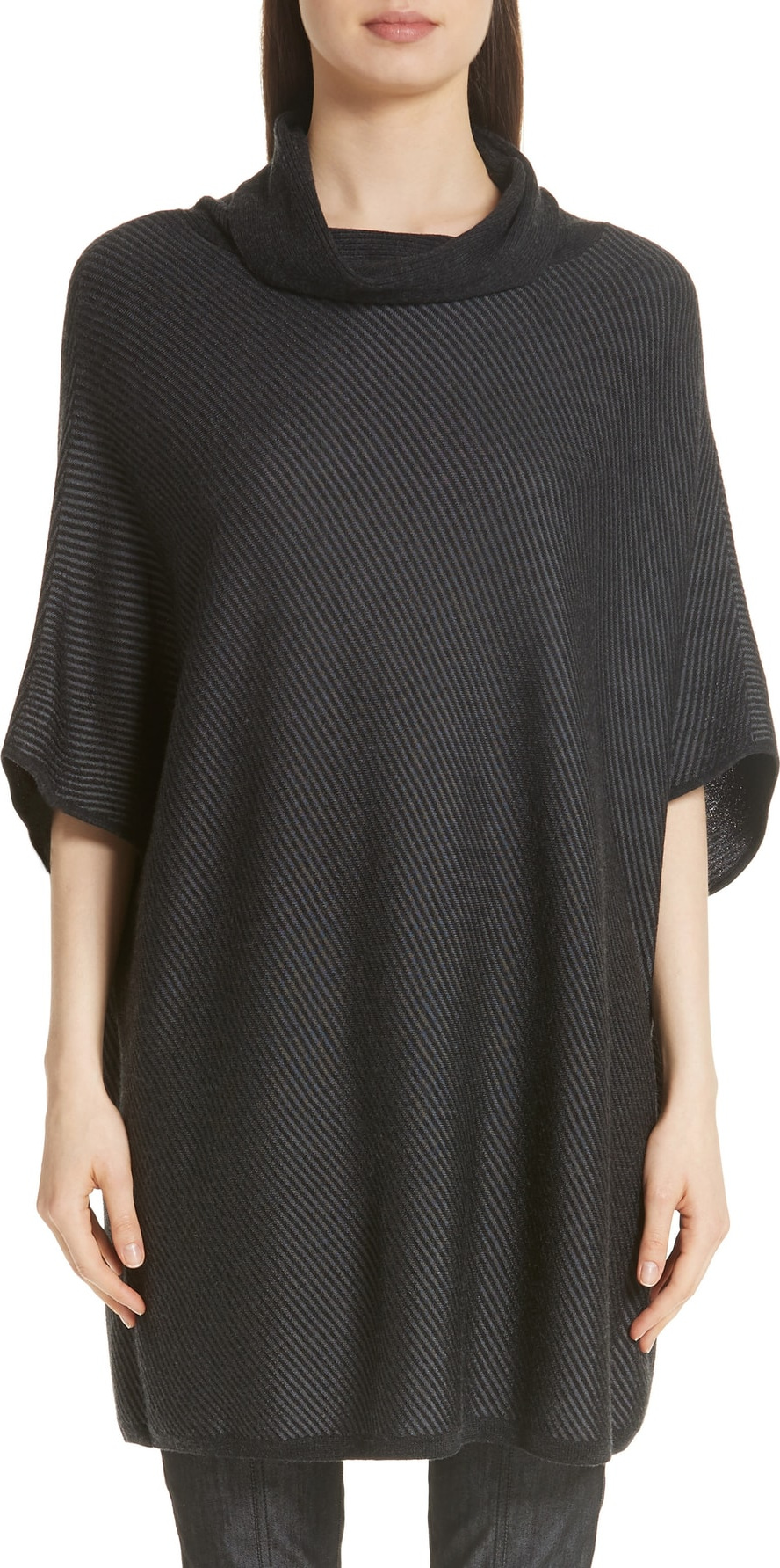St. John Twill Matte Shine Jacquard Knit Sweater