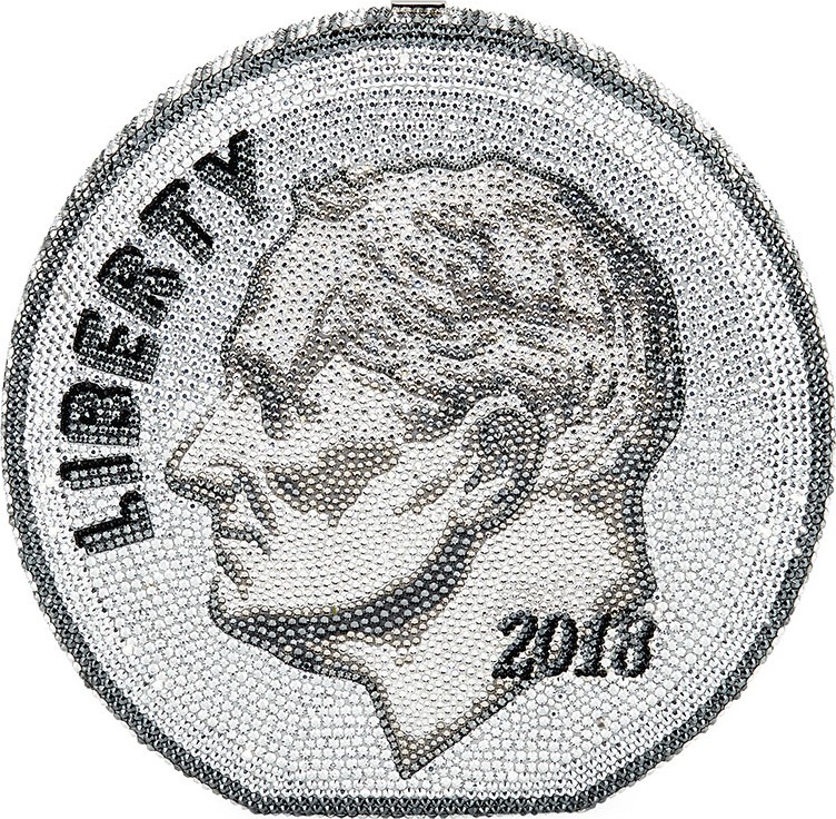 Judith Leiber Dime Disc Crystal Crossbody Bag