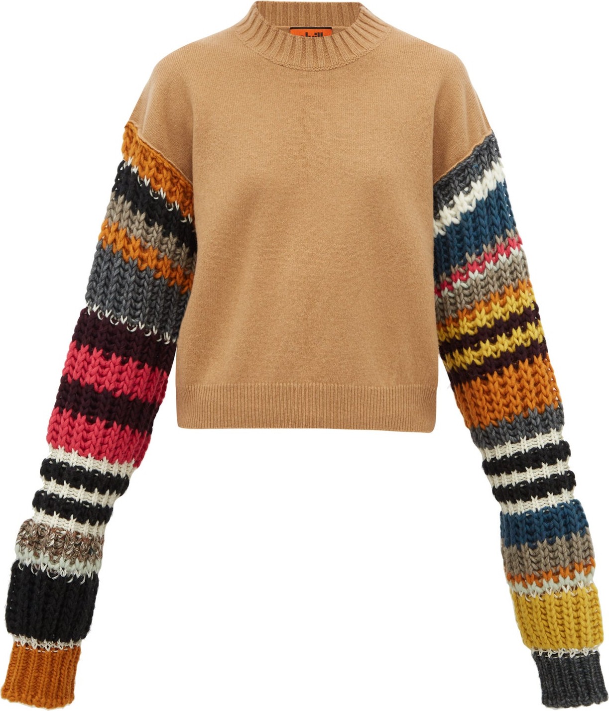 Colville Striped-sleeve wool-blend sweater