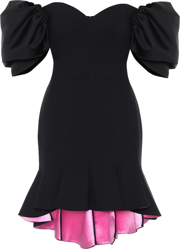 Alexander McQueen Off-the-shoulder wool-blend dress