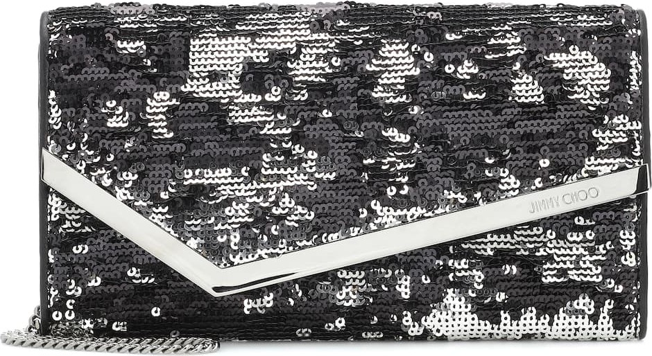 Jimmy Choo Emmie sequinned clutch