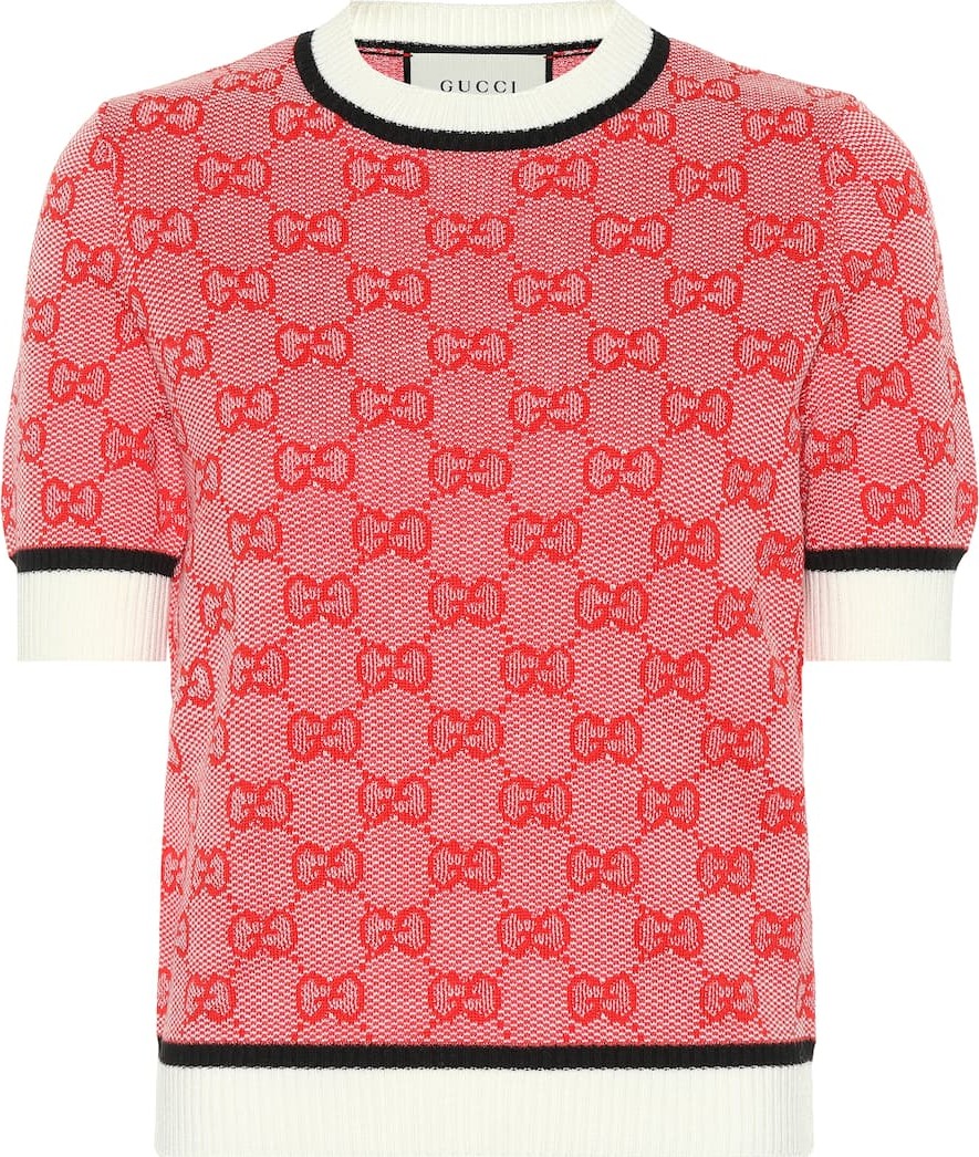 Gucci GG knitted wool and cotton top