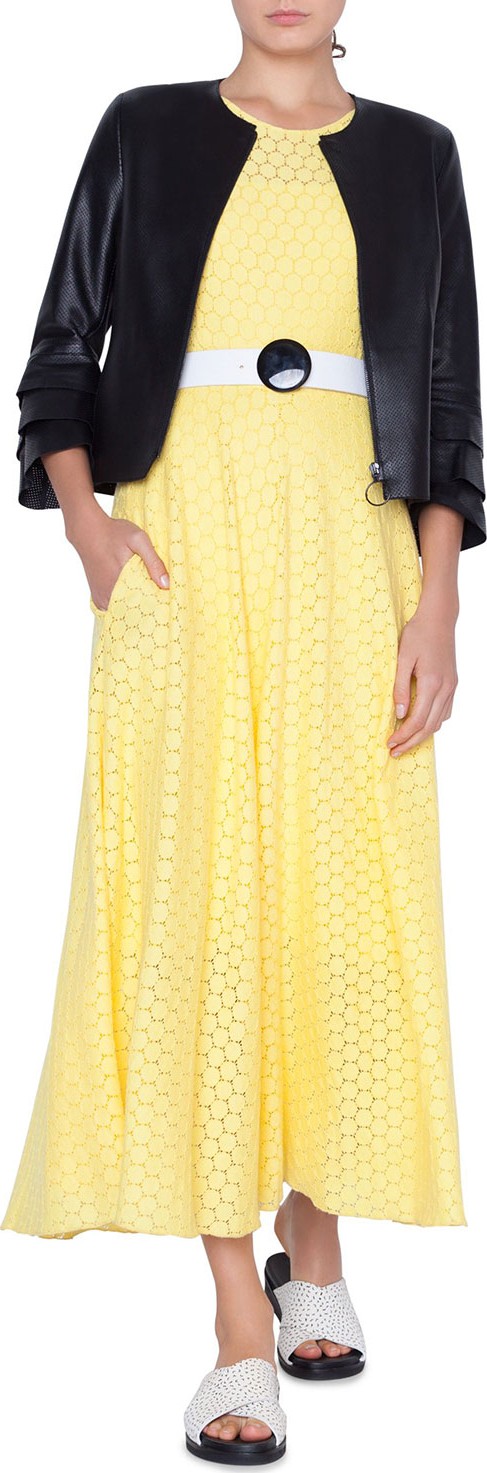 Akris Punto Perforated Leather Jacket