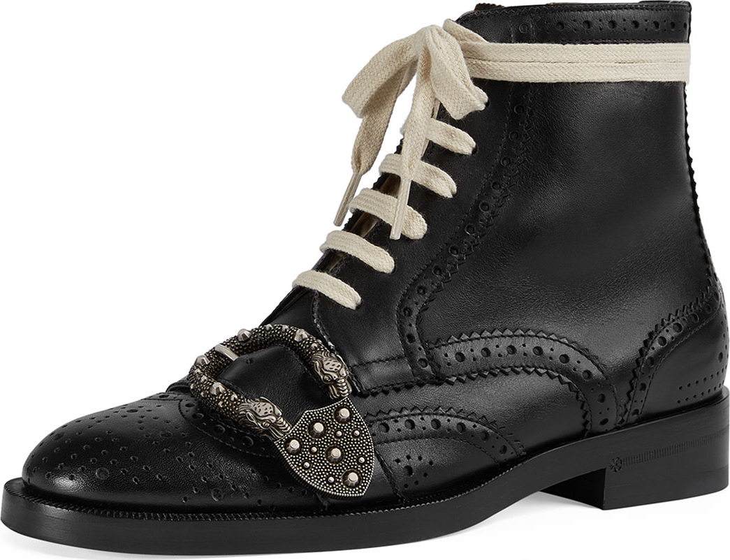 Gucci Brogue Lace-Up Boot