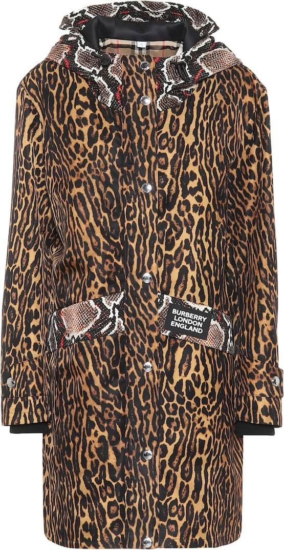 Burberry London England Animal-print nylon coat