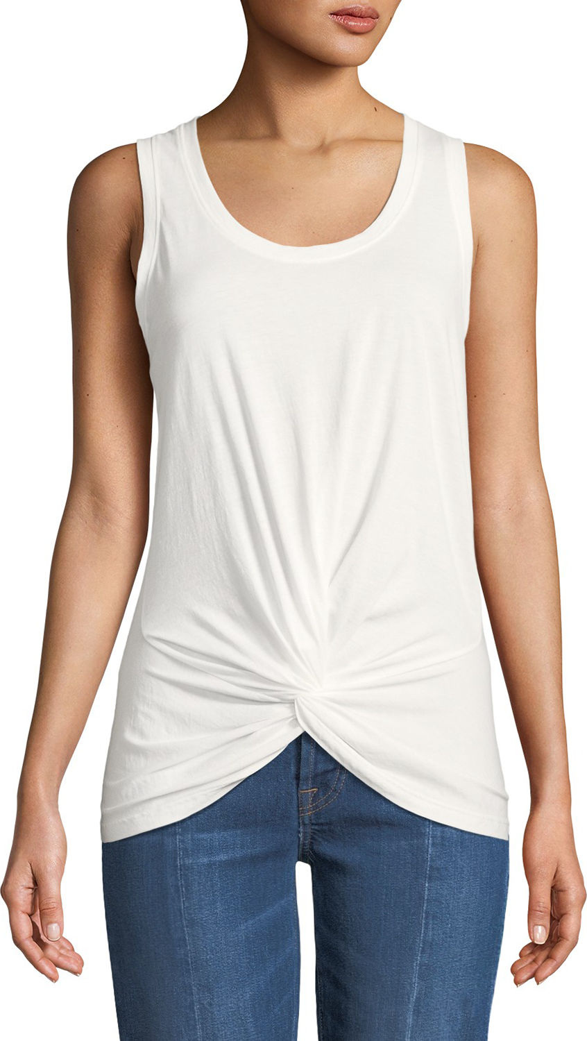 7 For All Mankind Twist-Front Racerback Tank