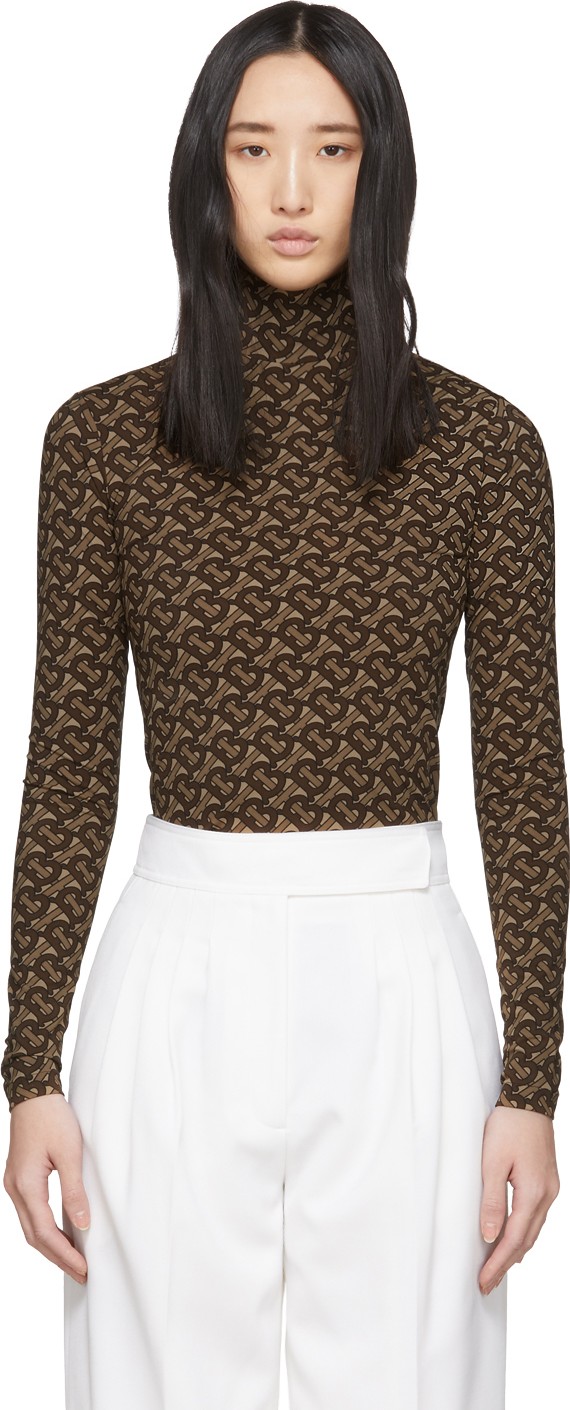 Burberry London England Brown Trancura Turtleneck