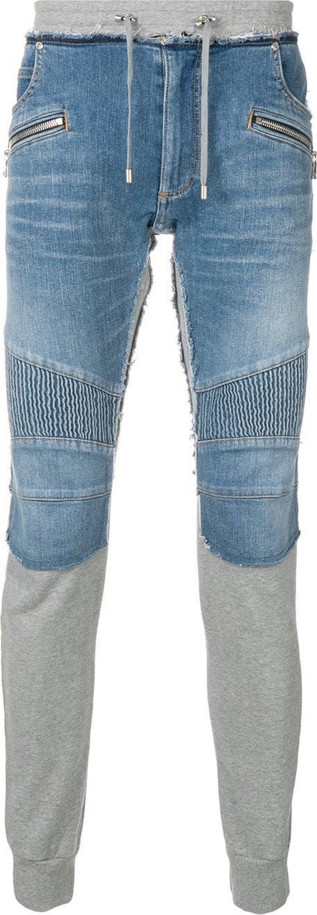 Balmain Mixed fabric track pants