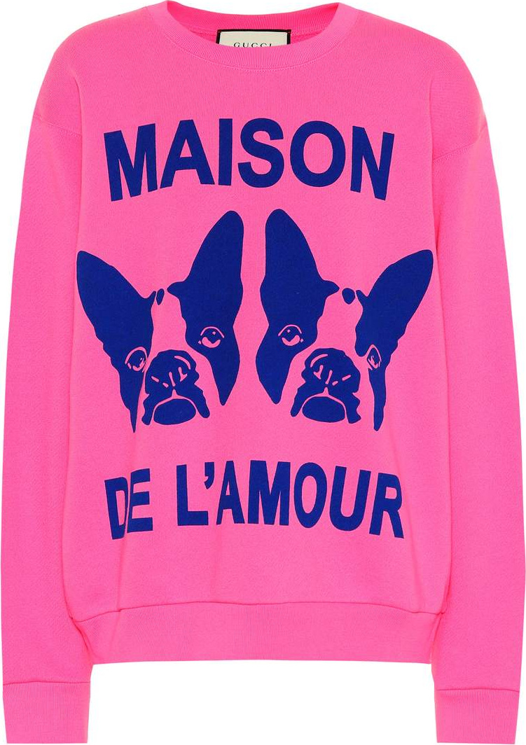 Gucci Guccy embellished cotton sweatshirt