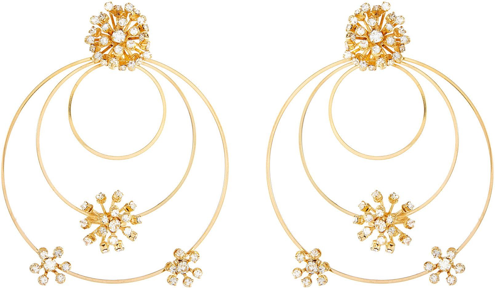 Rosantica 'Arcadia' crystal embellished hoop earrings
