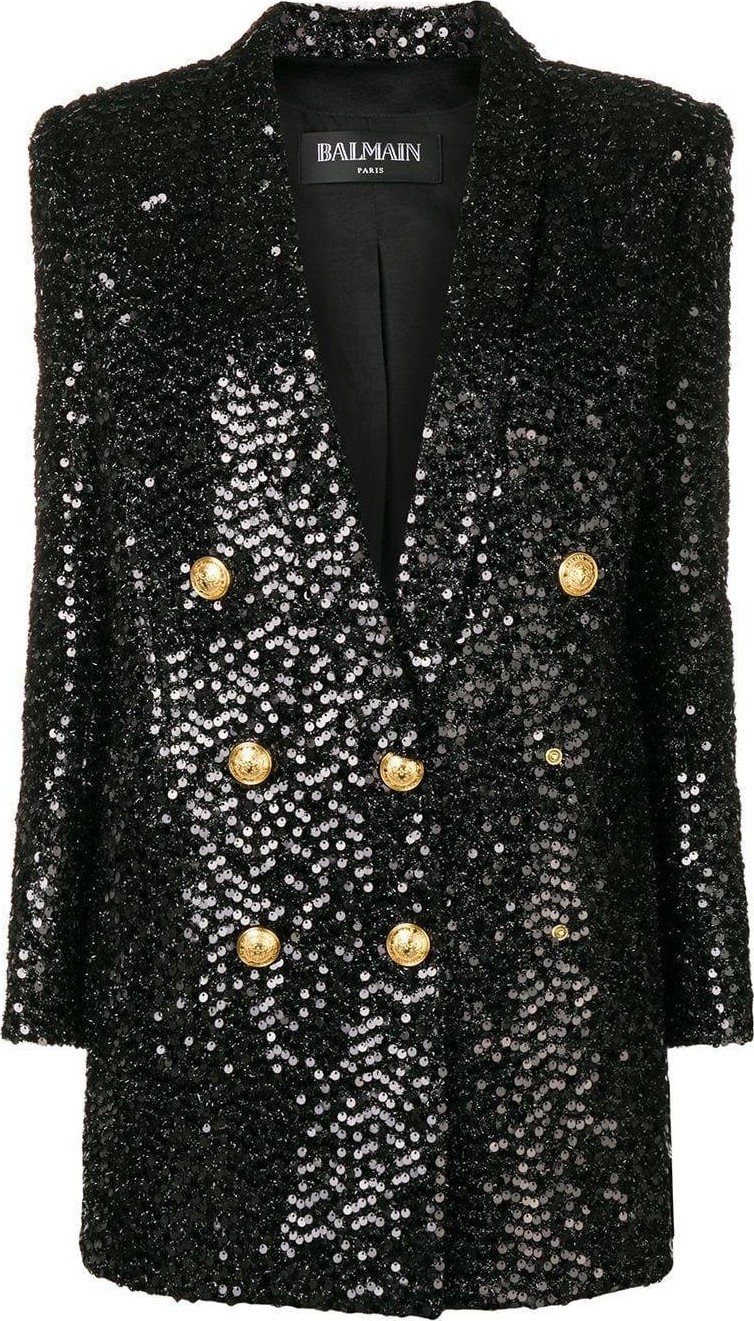 Balmain sequin blazer dress