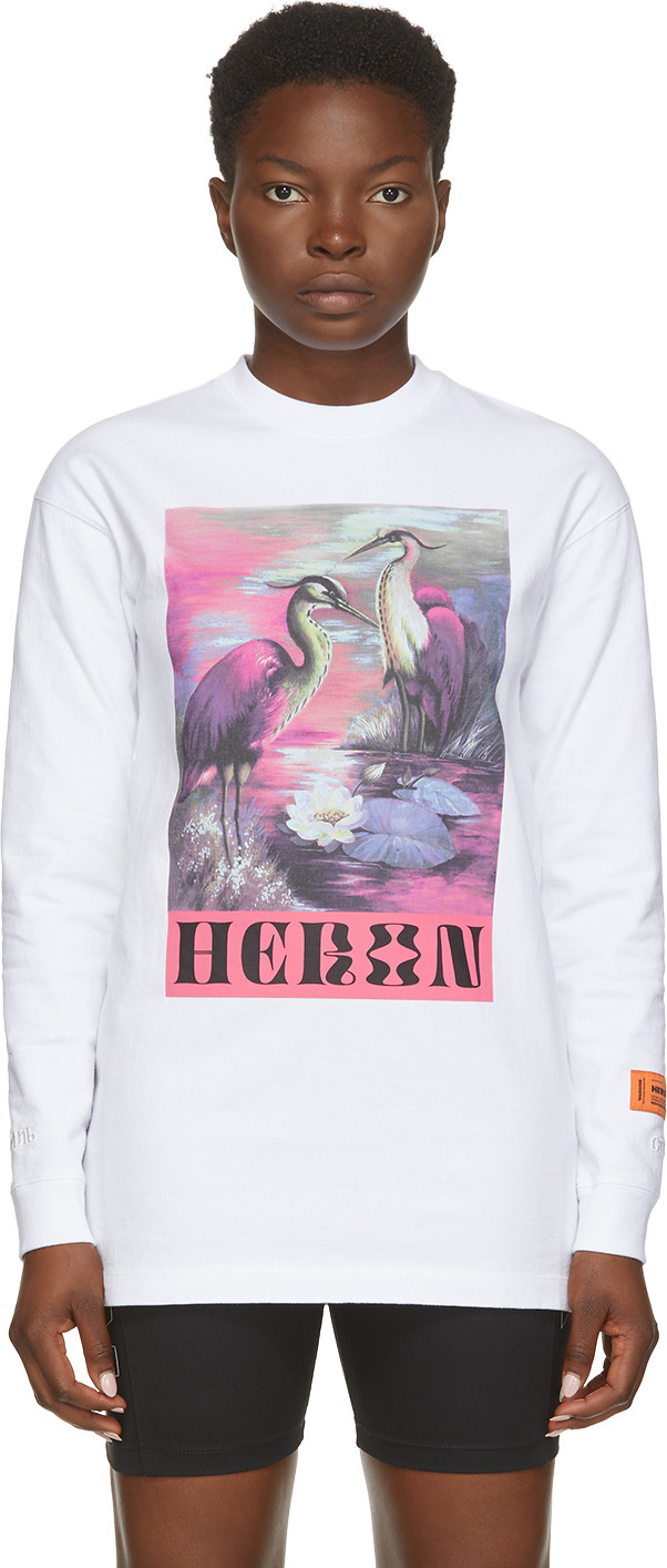 Heron Preston - White Heron Birds Long Sleeve T-Shirt