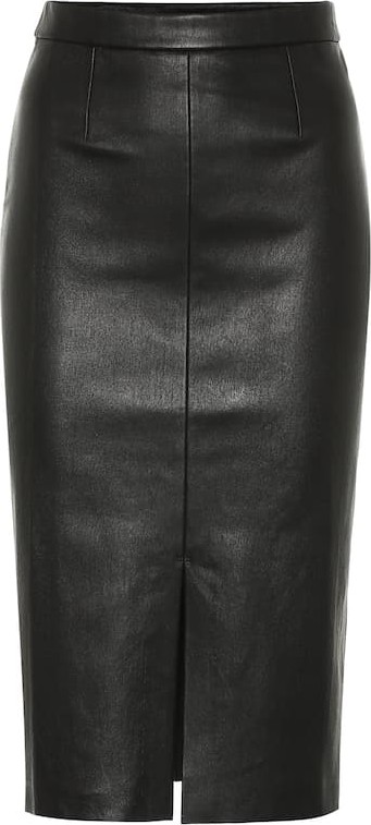 Stouls Carmen leather midi skirt