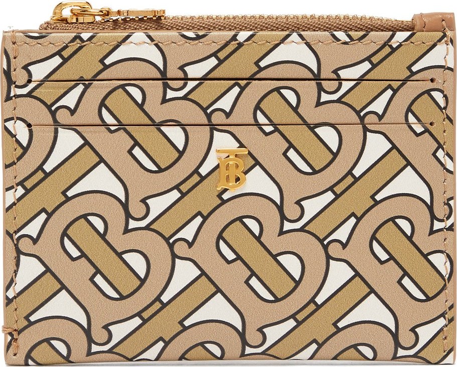 Burberry London England Simone monogram logo-print leather wallet