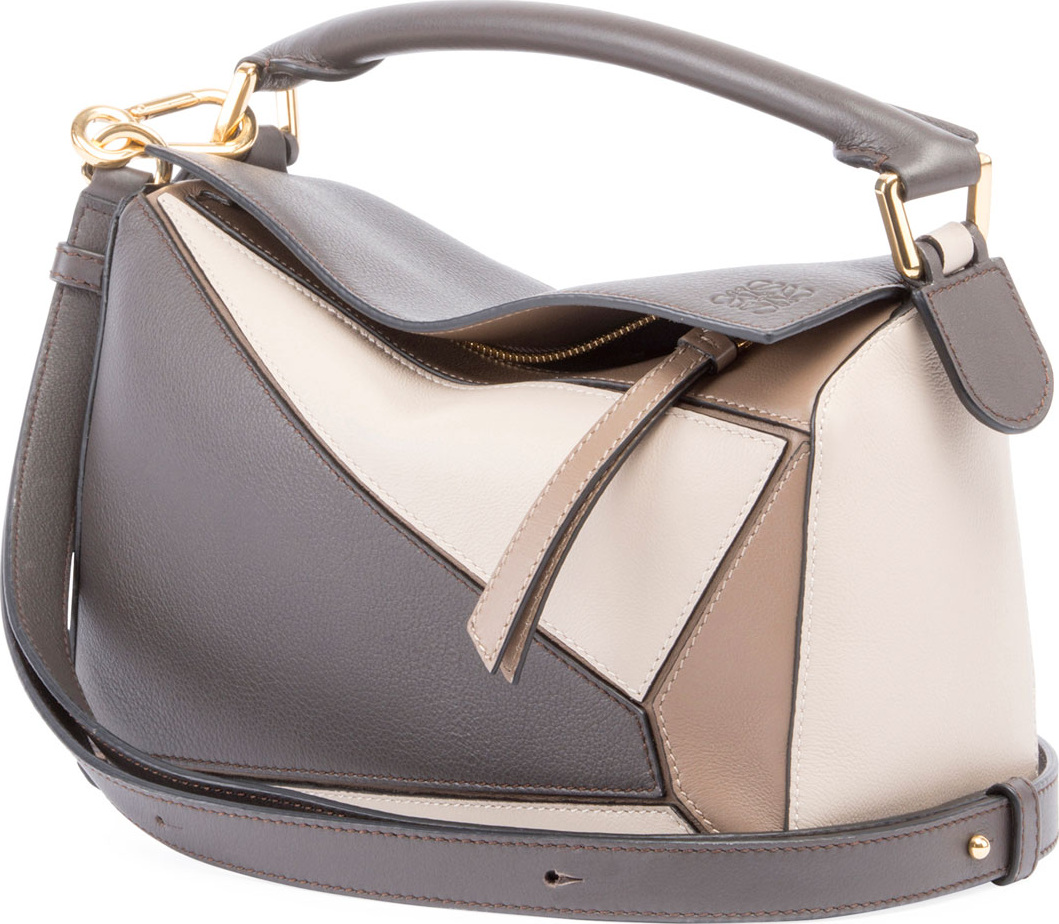 LOEWE Puzzle Medium Colorblock Leather Bag