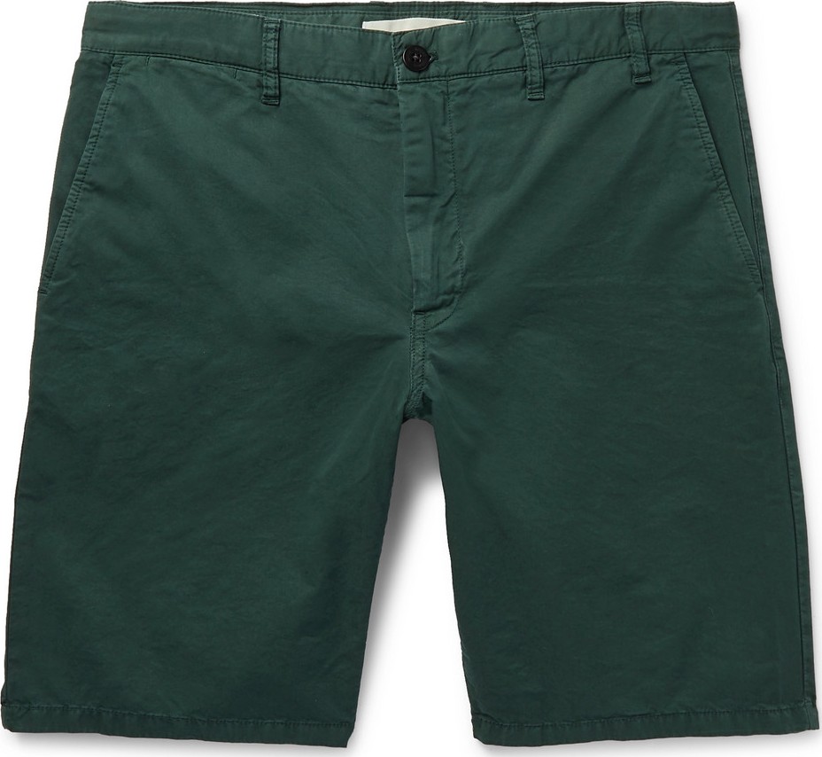 Norse Projects Aros Slim-Fit Garment-Dyed Cotton-Twill Shorts