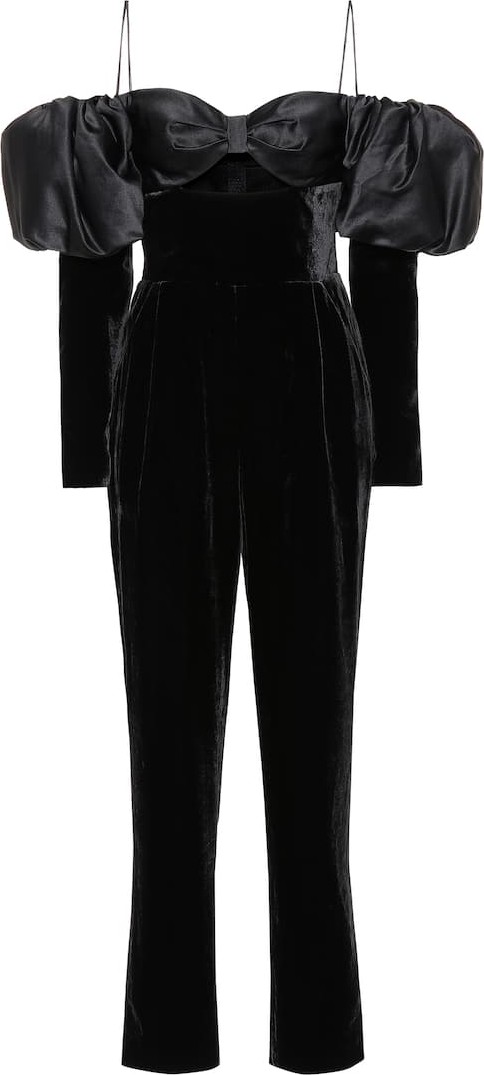 Rasario Satin and velvet jumpsuit