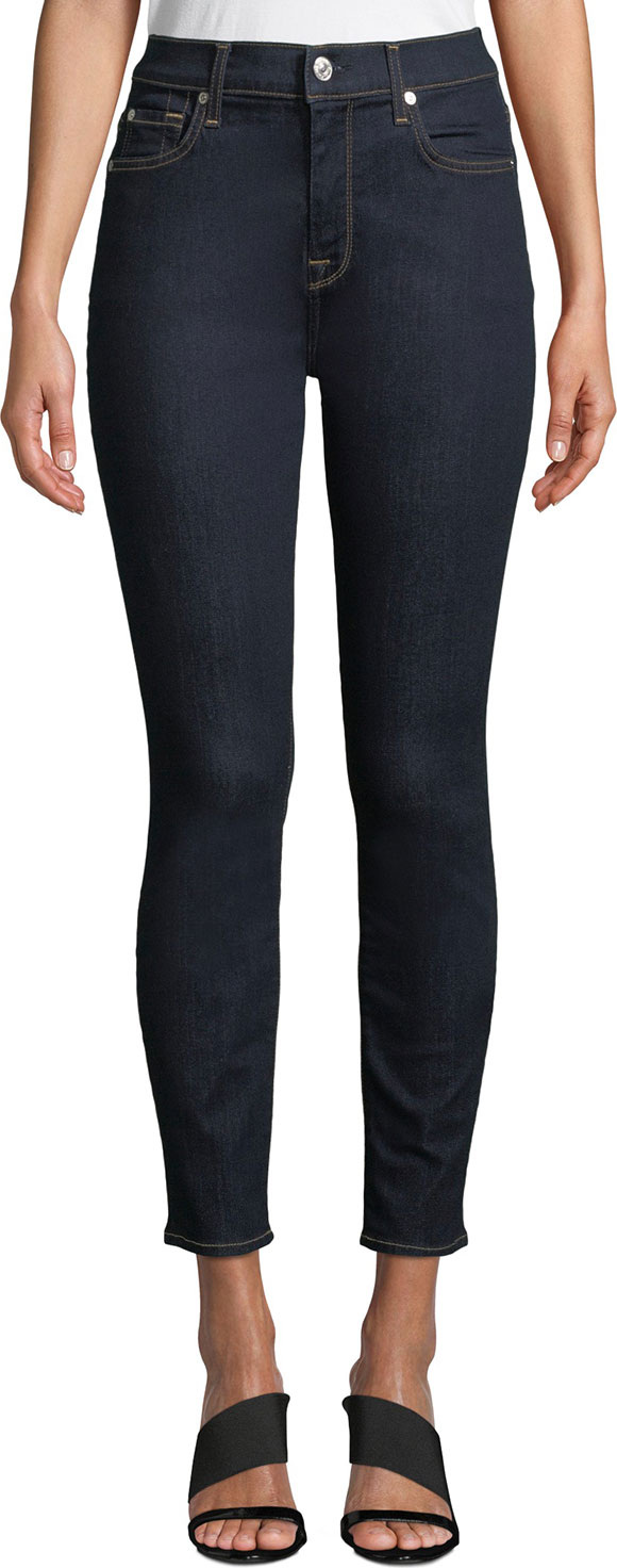 7 For All Mankind The Ankle Skinny High-Waist Jeans