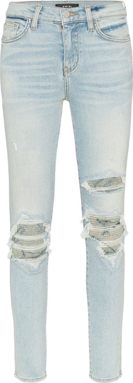 Amiri High-waisted distressed slim-fit jeans