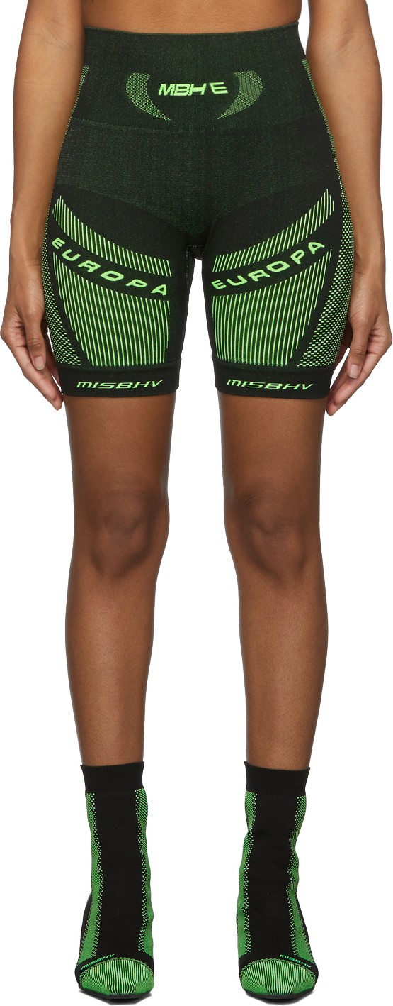 Misbhv Black & Green Active Future Shorts