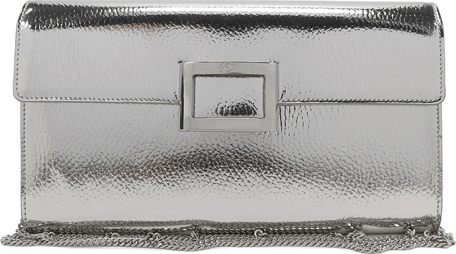 Roger Vivier Viv Mirrored Envelope Clutch Bag