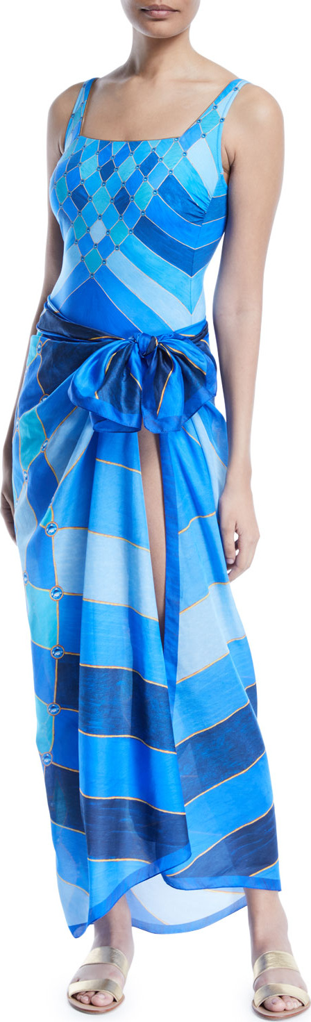 Gottex Mystic Gem Woven Pareo Coverup