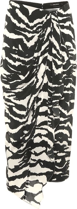 Isabel Marant Fabiana stretch-silk midi skirt